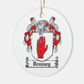 Devaney Familienwappen Keramik Ornament (Links)