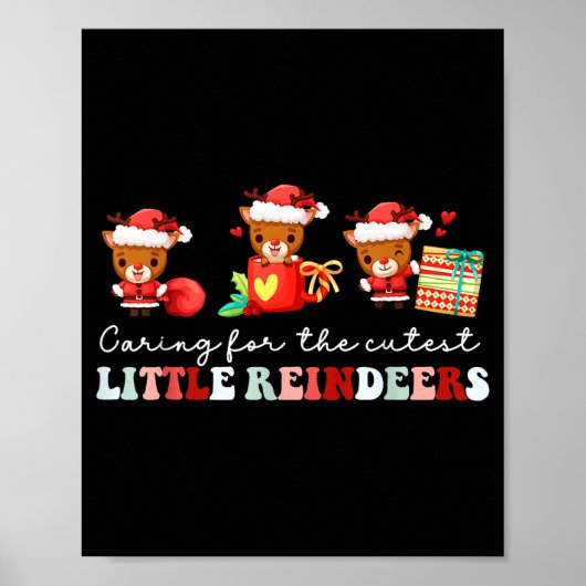 Devdoxtee Caring For The Cutest Reindeers Mother B Poster (Vorne)