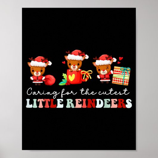 Devdoxtee Caring For The Cutest Reindeers Mother B Poster (Vorne)