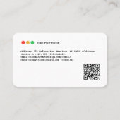 Developer Business Card mit QR-Code Visitenkarte (Rückseite)