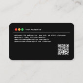 Developer Business Card mit QR-Code Visitenkarte (Rückseite)