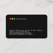 Developer Business Card Visitenkarte (Rückseite)