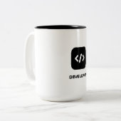 developer zweifarbige tasse (Vorderseite Links)
