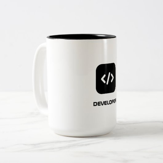 developer zweifarbige tasse (Vorderseite Links)