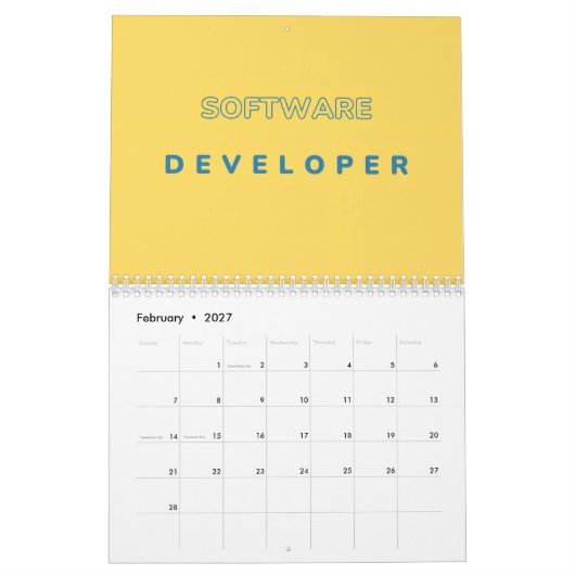 Developers Calendars Kalender (Feb 2027)