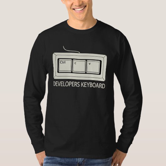 Developers Keyboard Front End Developer Web Design T-Shirt (Vorderseite)