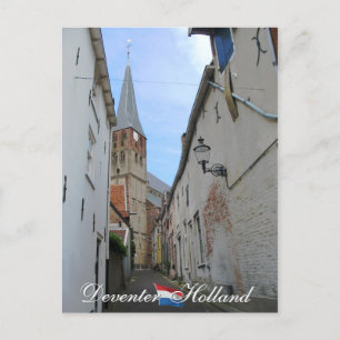 Deventer Straße und Kirchen-Holland-Postkarte Postkarte