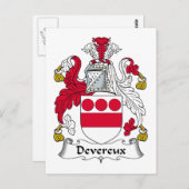 Devereux Familienwappen Postkarte (Vorne/Hinten)