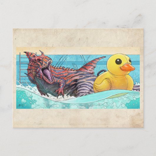 Deviant 27 In Pool - Postkarte (Vorderseite)