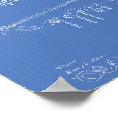 Device Teaching Music 1893 Patent Art Blueprint Poster (Ecke)