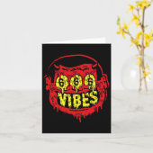 Devil 666 Vibes - Retro Style 666 Funny Evil Hallo Karte (Gelbe Blume)