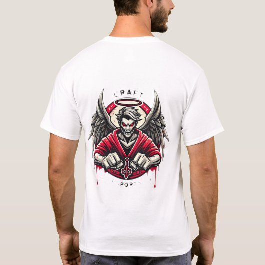 Devil Angel-Eagle Hybrid Emblem T-Shirt (Rückseite)