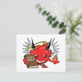 devil / angel face postkarte (Stehend Vorderseite)