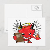 devil / angel face postkarte (Vorne/Hinten)