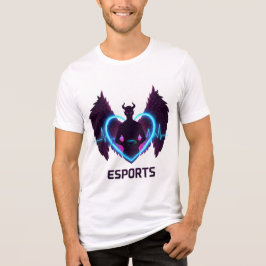 Devil Angel Gamer - Herz des Sports Tri-Blend Shirt