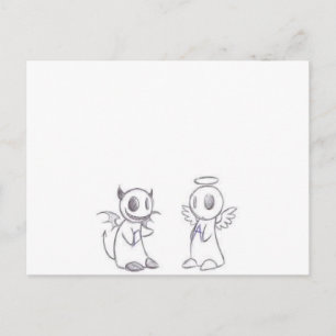 DEVIL & ANGEL POSTKARTE