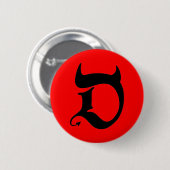 Devil (black print / red) button (Vorne & Hinten)