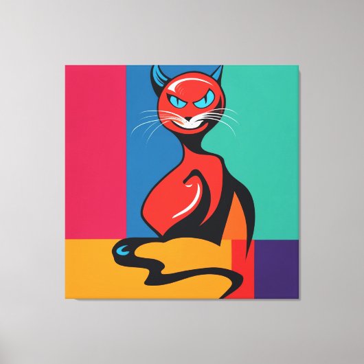 Devil Cat Leinwanddruck (Vorderseite)