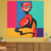 Devil Cat Leinwanddruck (Insitu (Wohnzimmer))