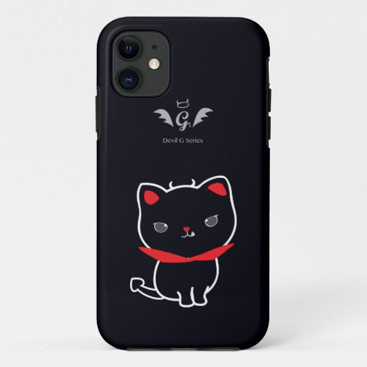 Devil Cat Nikolas Classic Case-Mate iPhone Hülle (Rückseite)