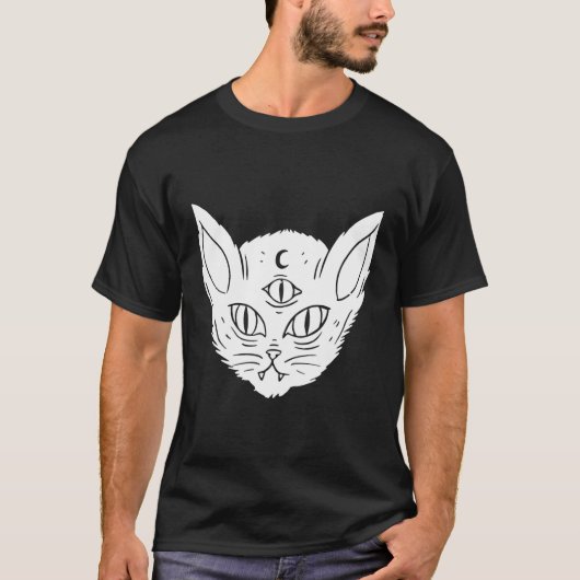 Devil Cat Witchcraft Wicca Occult Hexe Esoteric G T-Shirt (Vorderseite)