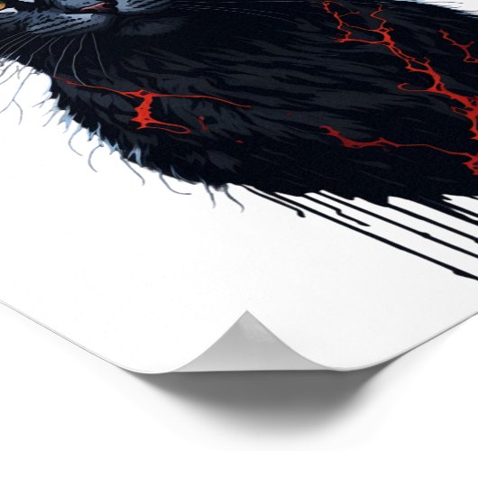 Devil Cat Witchy Poster (Ecke)