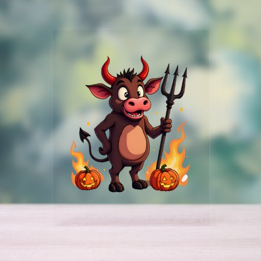 Devil Cow Mischief Acrylschild (Neutral)