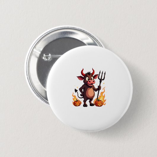 Devil Cow Mischief Button (Vorne & Hinten)