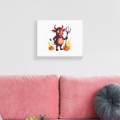 Devil Cow Mischief Leinwanddruck (Insitu (Wohnzimmer))