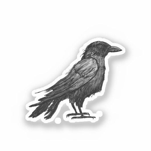 Devil Crow Aufkleber (Vorderseite)