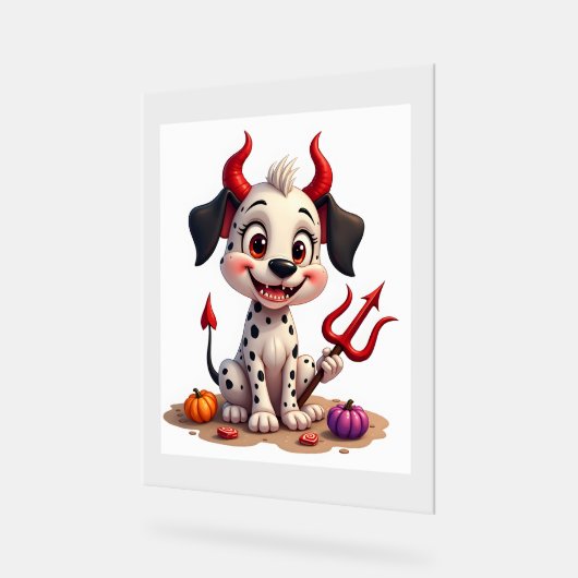 Devil Dalmatiner Mischief Acrylschild (Winkel)