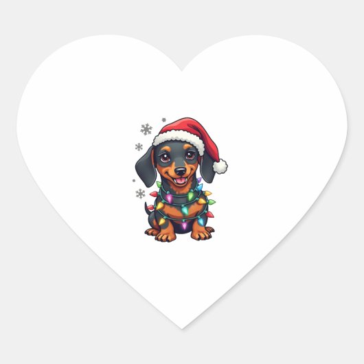 Devil Dalmatiner Mischief Herz-Aufkleber (Vorderseite)