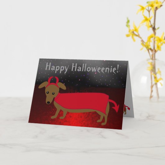 Devil Doggie Karte (Gelbe Blume)