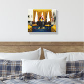Devil Donald Trump gestohlen Dokumente Canvas Prin Leinwanddruck (Insitu (Schlafzimmer))