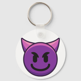 Devil Emoji Button Schlüsselanhänger