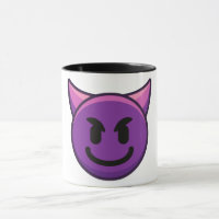 Devil Emoji Pattern Tasse