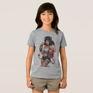 Devil Energy Girl Graphic T-Shirt - Edgy Anime Str Tri-Blend Shirt