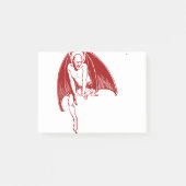 Devil Evil Demon Monster Wings Gothic Post-it Klebezettel (Vorderseite)