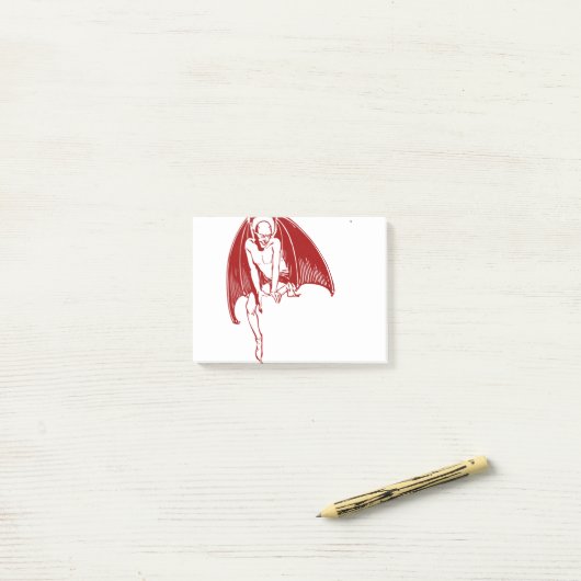 Devil Evil Demon Monster Wings Gothic Post-it Klebezettel (Auf Schreibtisch)