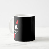 Devil Face Lazy Halloween Kostüm Beängstigende Cre Kaffeetasse (Vorderseite Links)