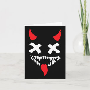 Devil Face Lazy Halloween Kostüm Beängstigende Cre Karte