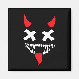 Devil Face Lazy Halloween Kostüm Beängstigende Cre Magnet