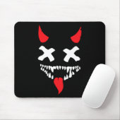 Devil Face Lazy Halloween Kostüm Beängstigende Cre Mousepad (Mit Mouse)