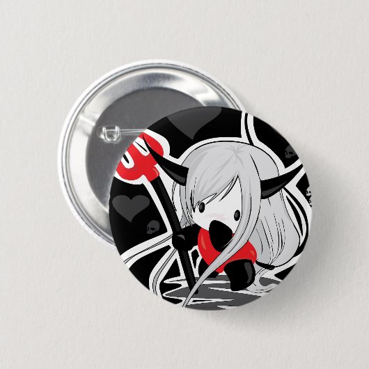 Devil Girl Button (Vorne & Hinten)