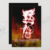 Devil Girl Goth Fantasy Sweet 16 Birthday Einladung (Vorne/Hinten)