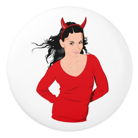 DEVIL GIRL KERAMIKKNAUF (Vorderseite)