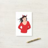 DEVIL GIRL POST-IT KLEBEZETTEL (Auf Schreibtisch)