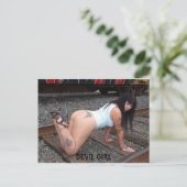 DEVIL GIRL POSTKARTE (Stehend Vorderseite)