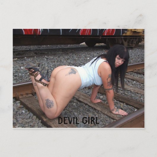 DEVIL GIRL POSTKARTE (Vorderseite)