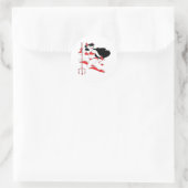 Devil Girl Runder Aufkleber (Tasche)